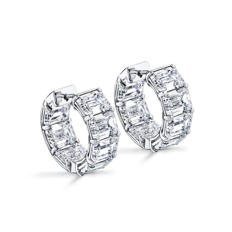 Diamond Hoop Earrings