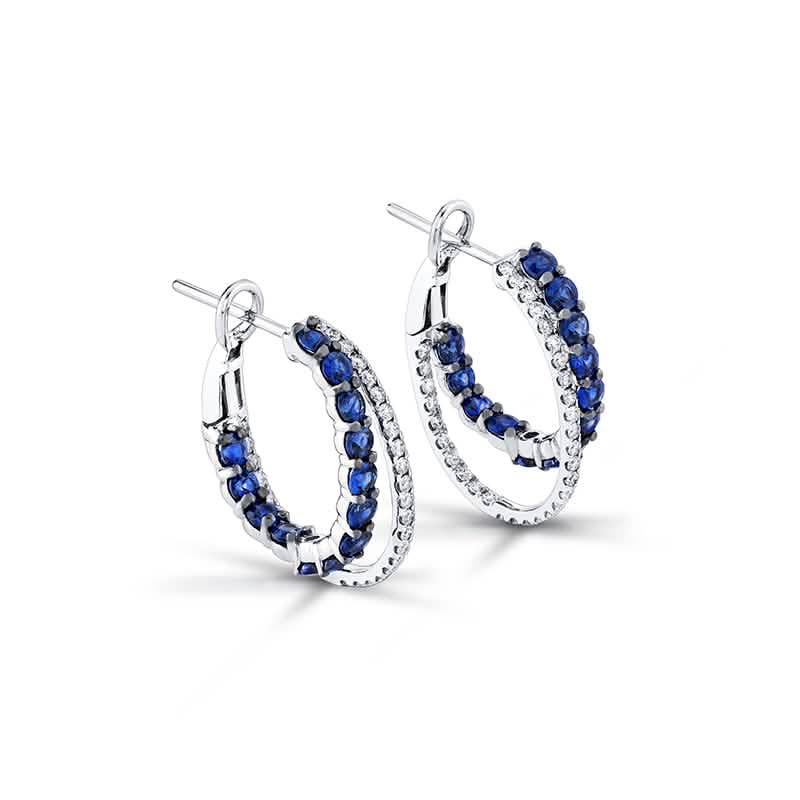 Sapphire & Diamond Earrings