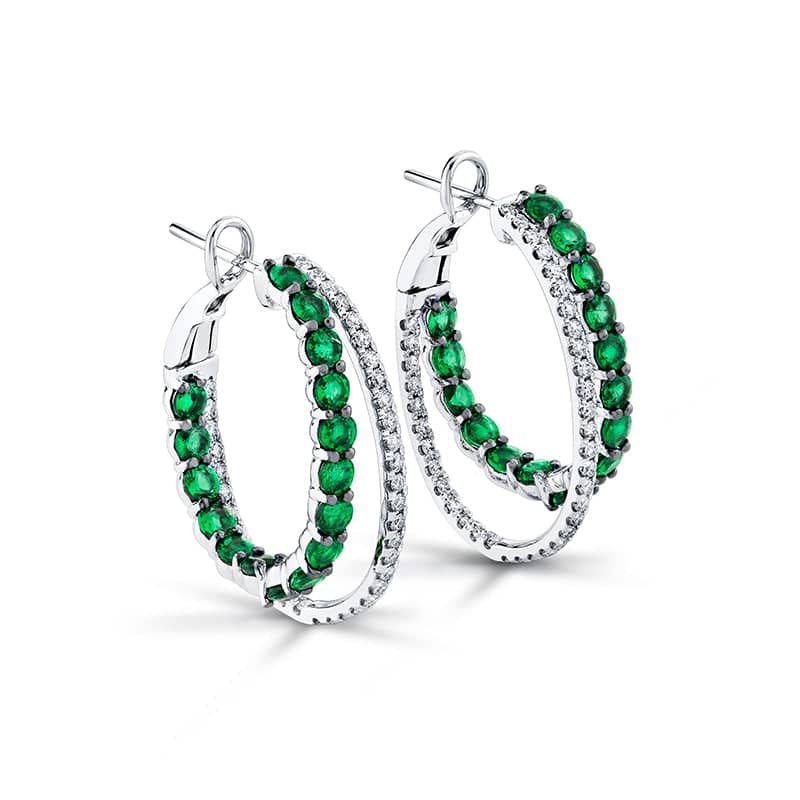 Emerald & Diamond Earrings