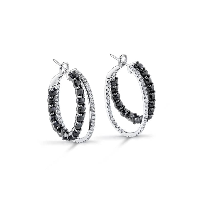 Diamond Hoop Earrings