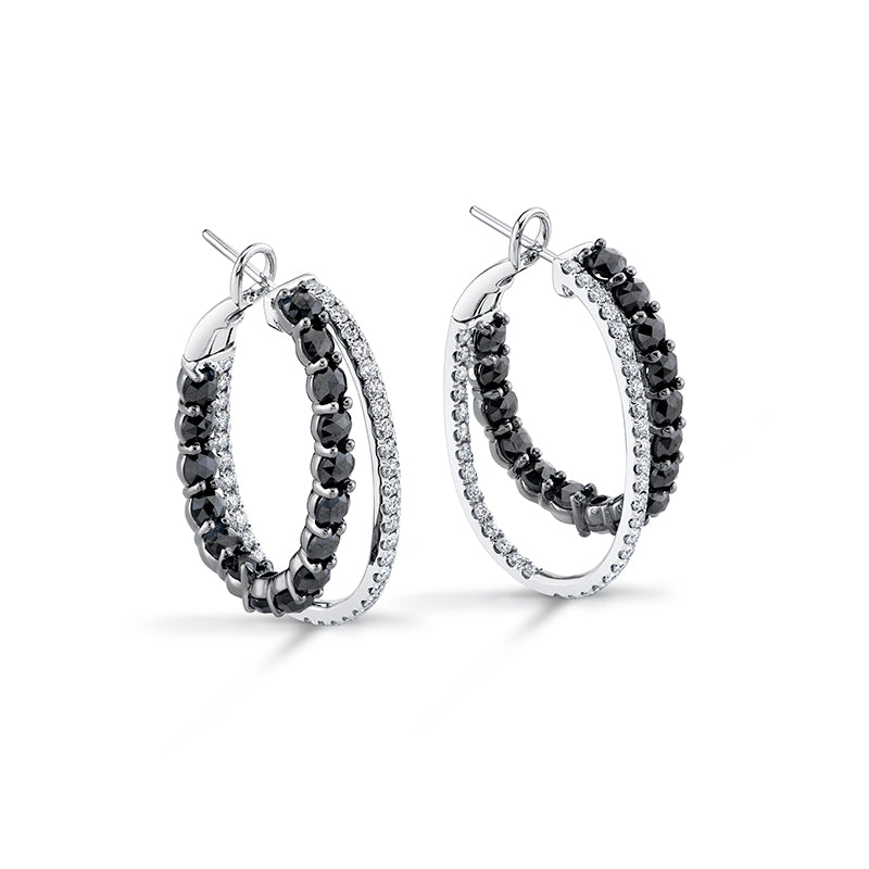 Diamond Hoop Earrings