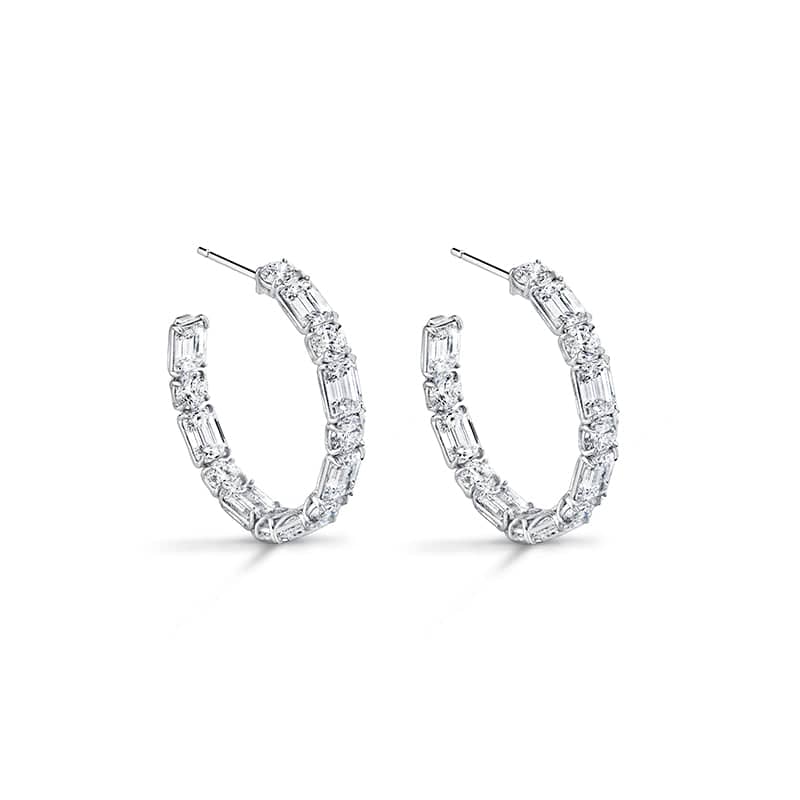 Diamond Hoop Earrings