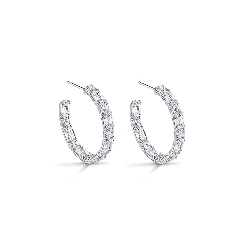 Diamond Hoop Earrings