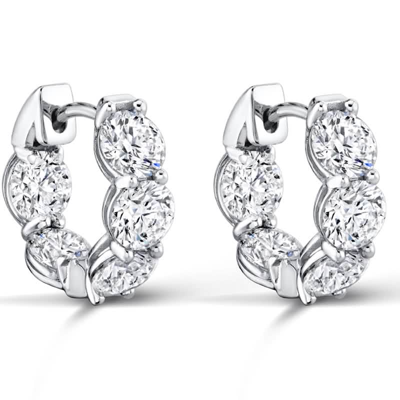 Diamond Hoop Earrings