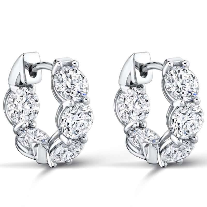 Diamond Hoop Earrings