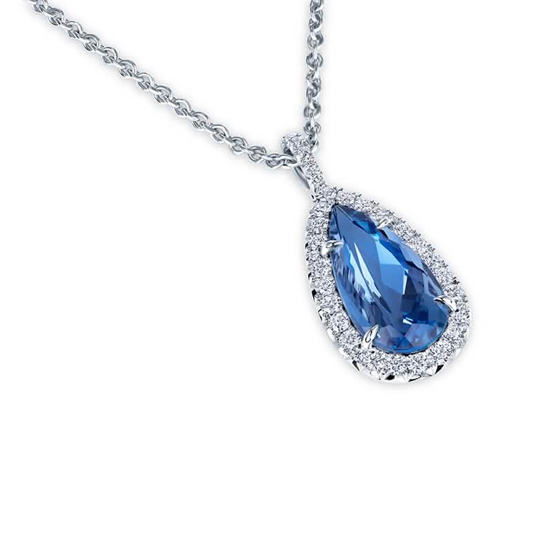 Aquamarine & Diamond Necklace