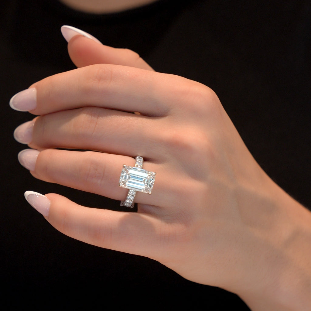 7 Carat Emerald Cut Engagement Ring