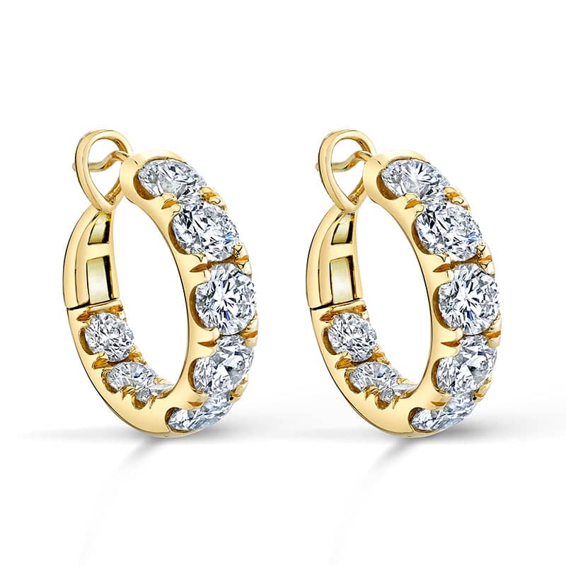 Diamond Hoop Earrings