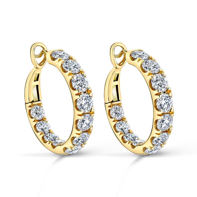 Diamond Hoop Earrings