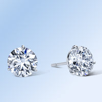 Diamond stud earrings