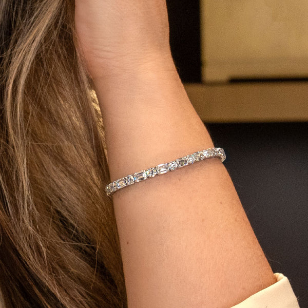 Dash-Dot Diamond Bracelet