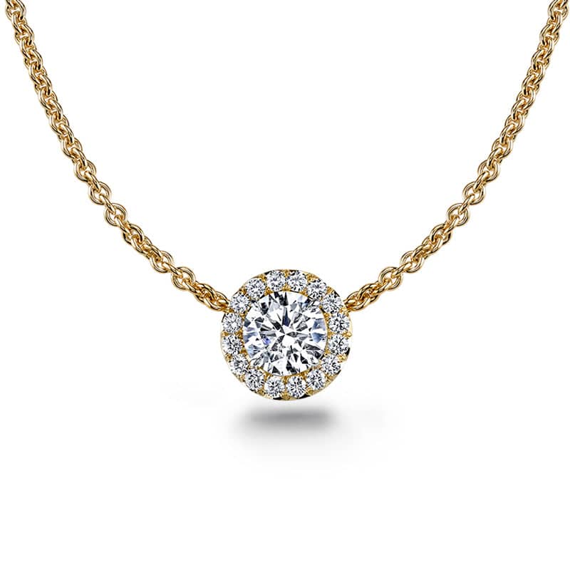 Round Brilliant Cut Diamond Necklace