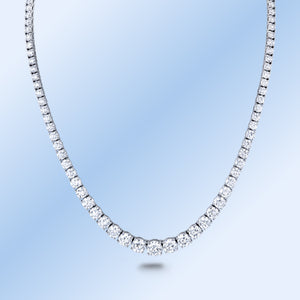 Diamond Riviera necklace in platinum.