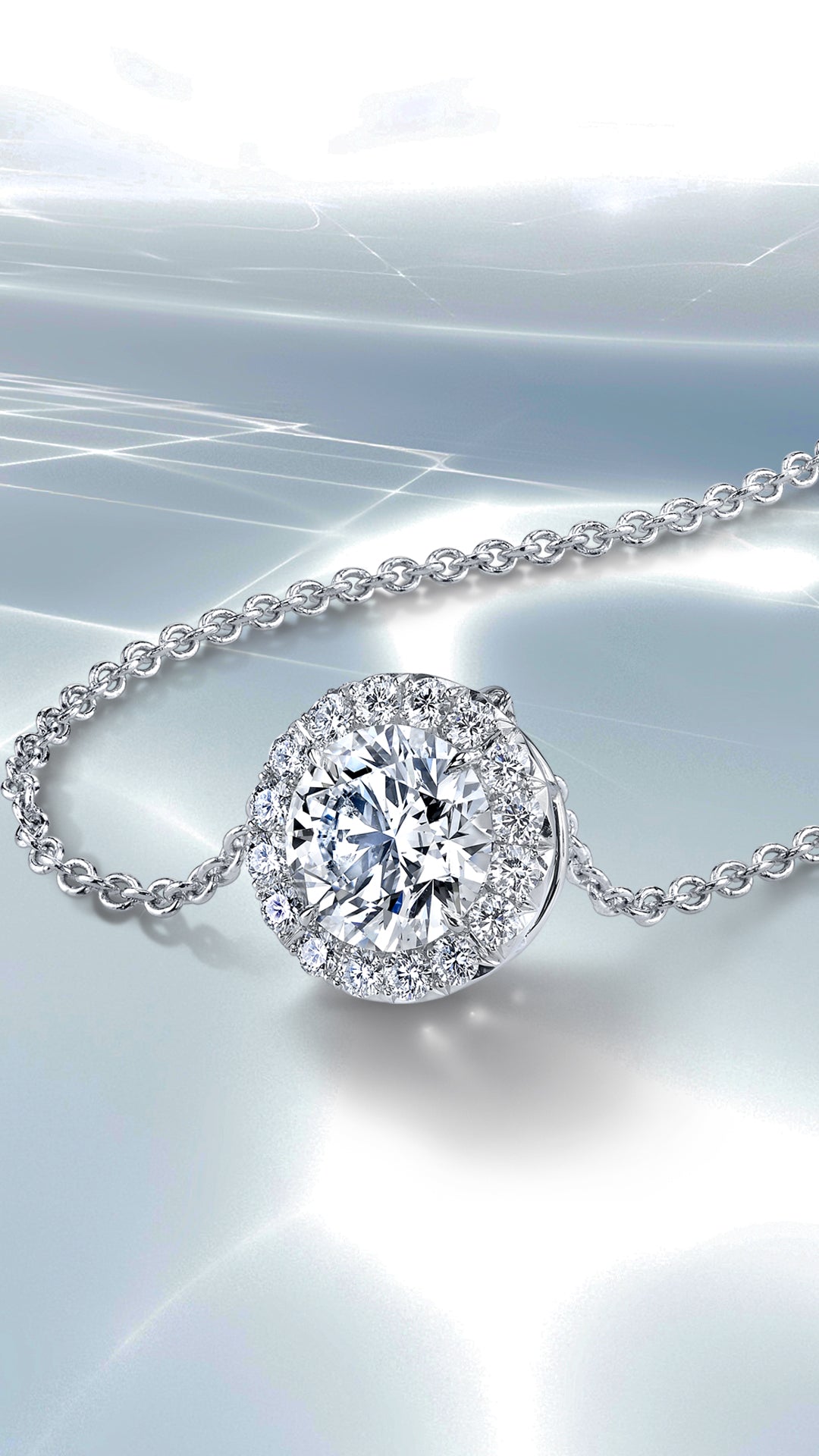 PENDANTS AND NECKLACES AT HAMRA JEWELERS. PICTURE IS A DIAMOND PENDANT
