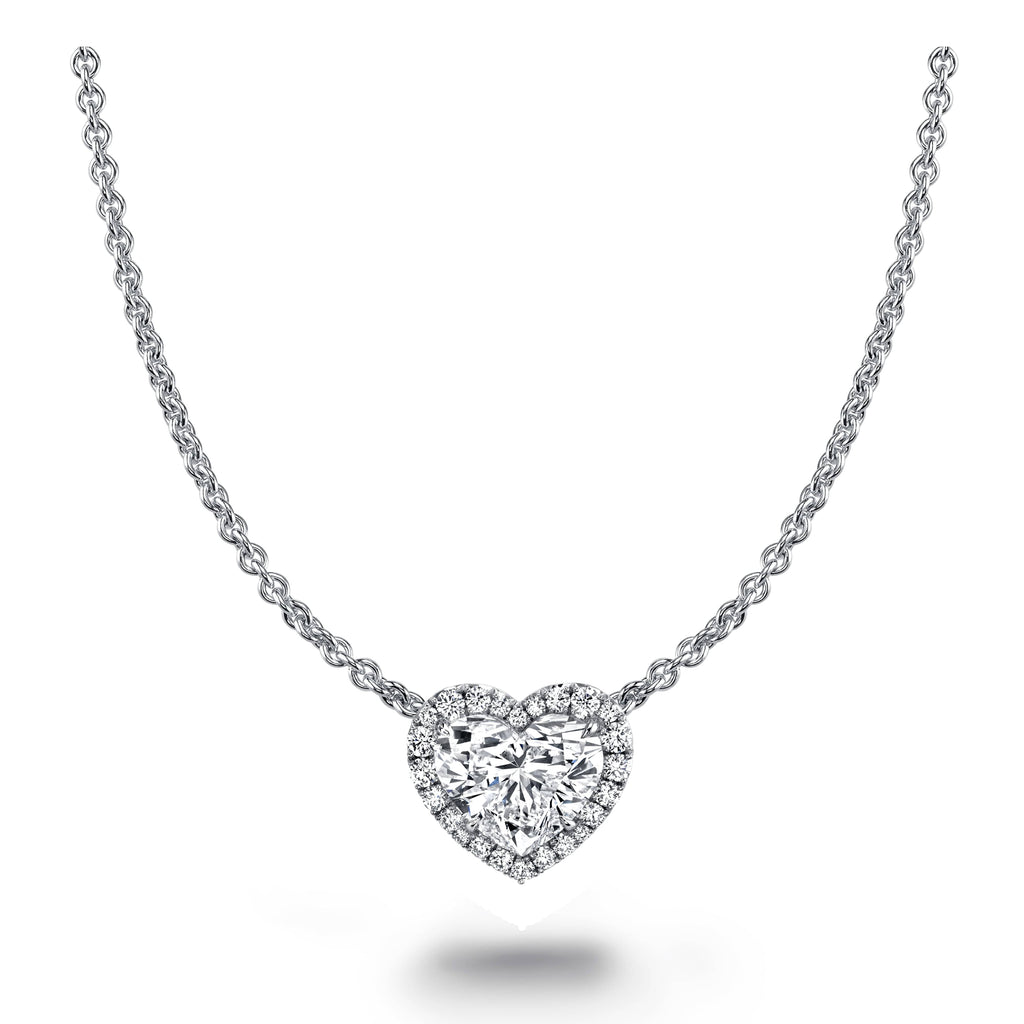 Heart Shaped Diamond Necklace