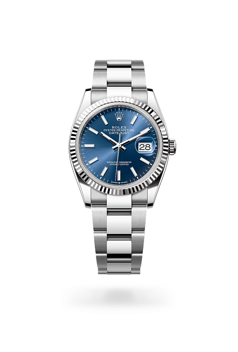 Rolex Datejust 36 in Oyster, 36 mm, Oystersteel and white gold