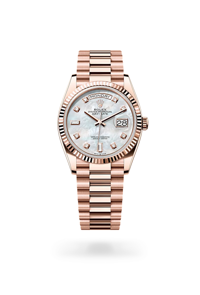 Rolex Day-Date 36 in Oyster, 36 mm, Everose gold