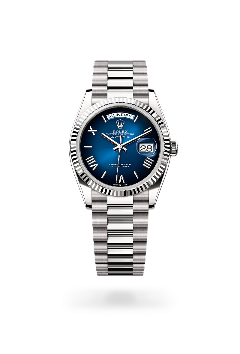 Rolex Day-Date 36 in Oyster, 36 mm, white gold