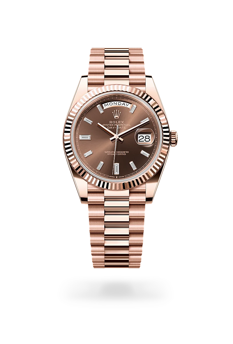 Rolex Day-Date 40 in Oyster, 40 mm, Everose gold