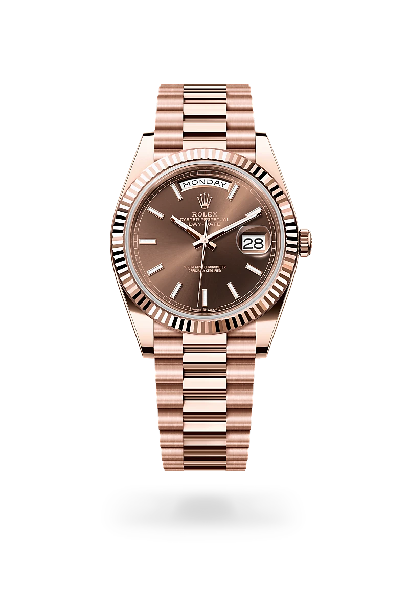 Rolex Day-Date 40 in Oyster, 40 mm, Everose gold