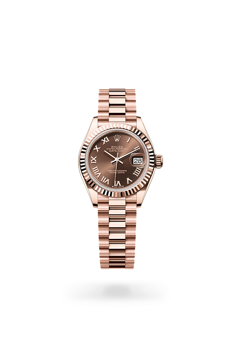 Rolex Lady-Datejust in Oyster, 28 mm, Everose gold