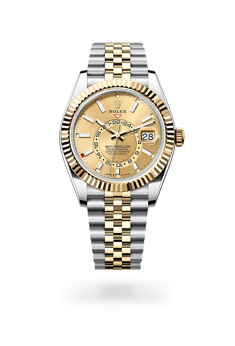 Rolex Sky-Dweller in Oyster, 42 mm, Oystersteel and yellow gold