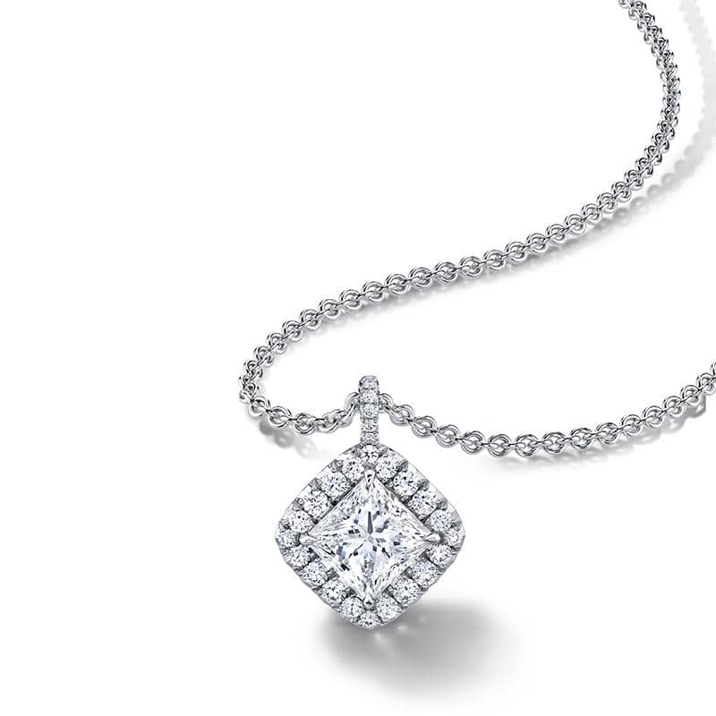 Princess Cut Diamond Necklace