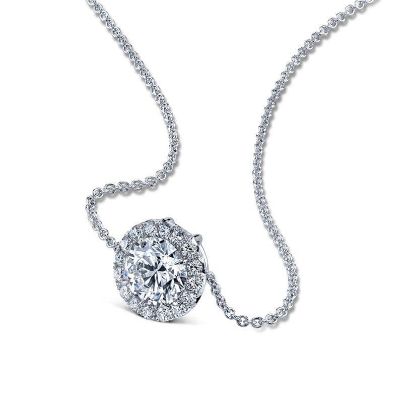 Round Brilliant Cut Diamond Necklace