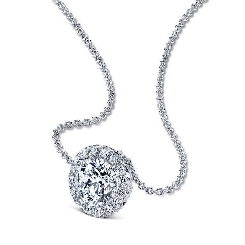 Round Brilliant Cut Diamond Necklace