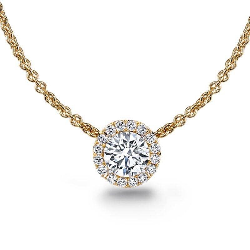 Round Brilliant Cut Diamond Necklace