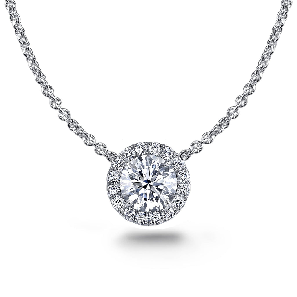 Round Brilliant Cut Diamond Necklace