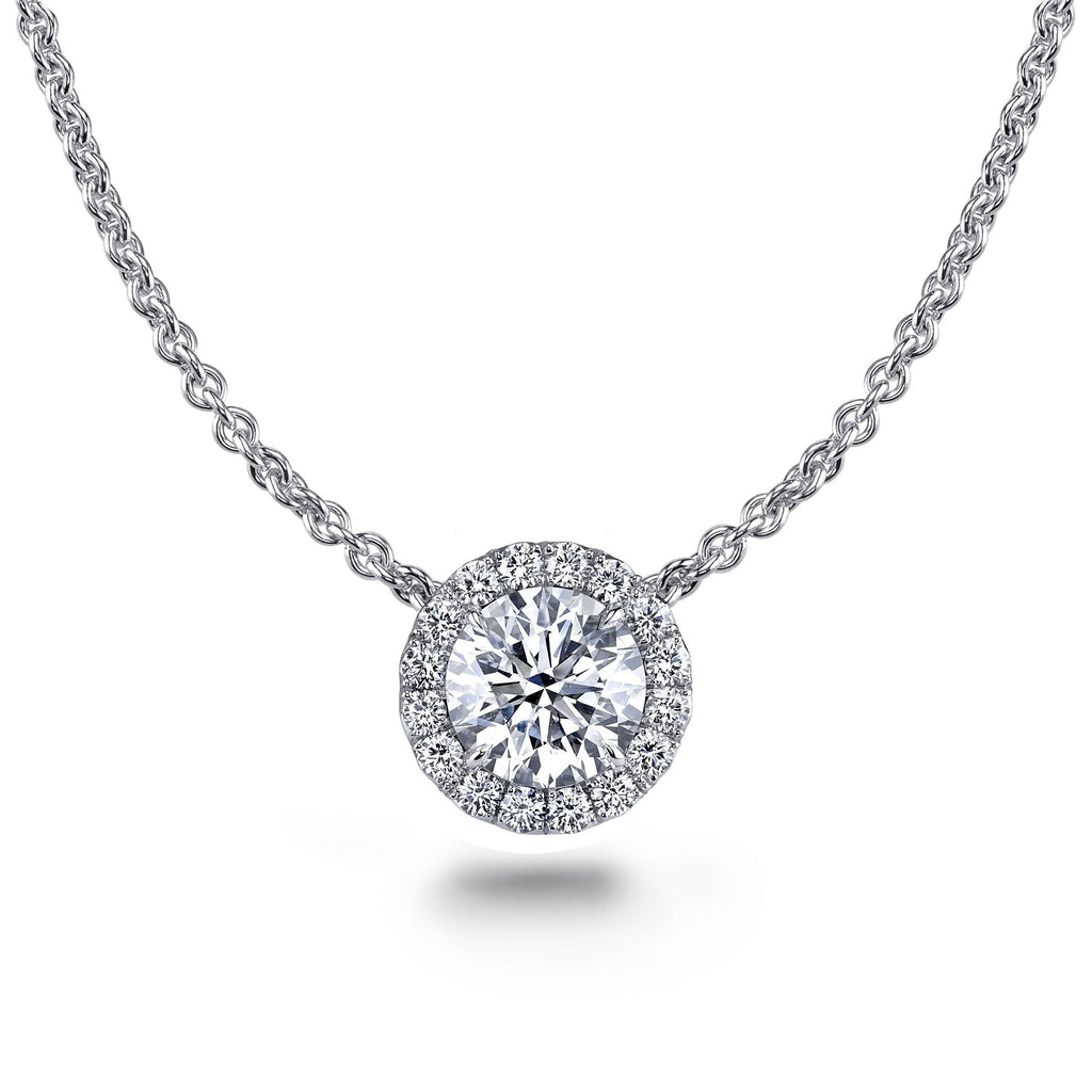 Round Brilliant Cut Diamond Necklace