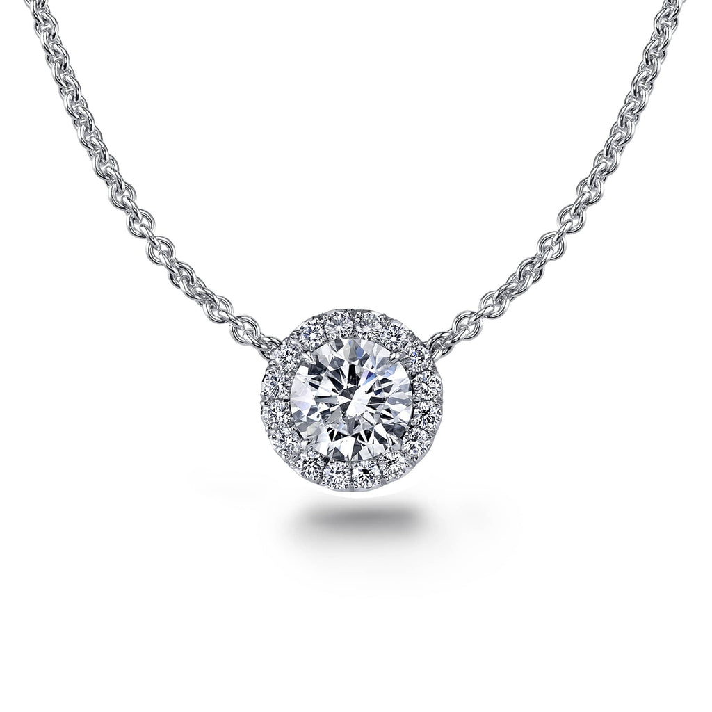 Round Brilliant Cut Diamond Necklace