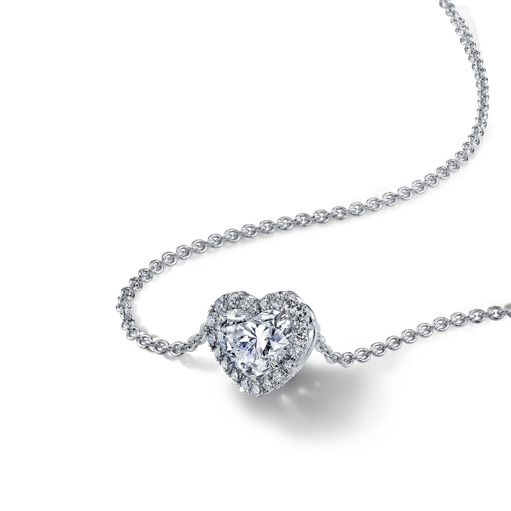 Platinum Heart Shape Diamond Necklace – Chris Correia