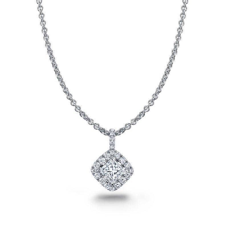 Princess Cut Diamond Necklace