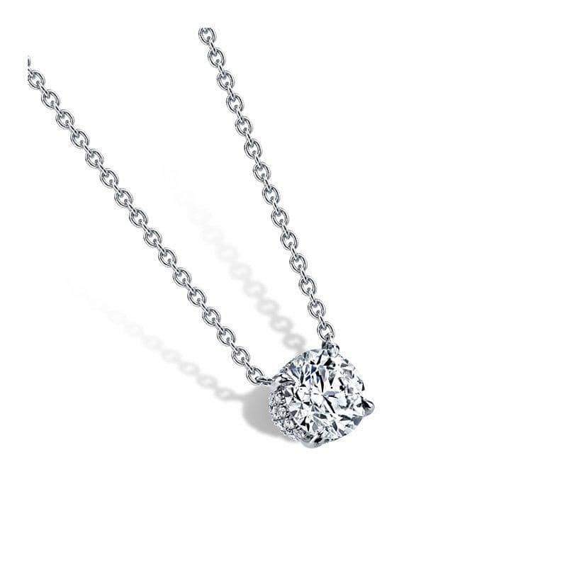 Round Brilliant Cut Diamond Necklace