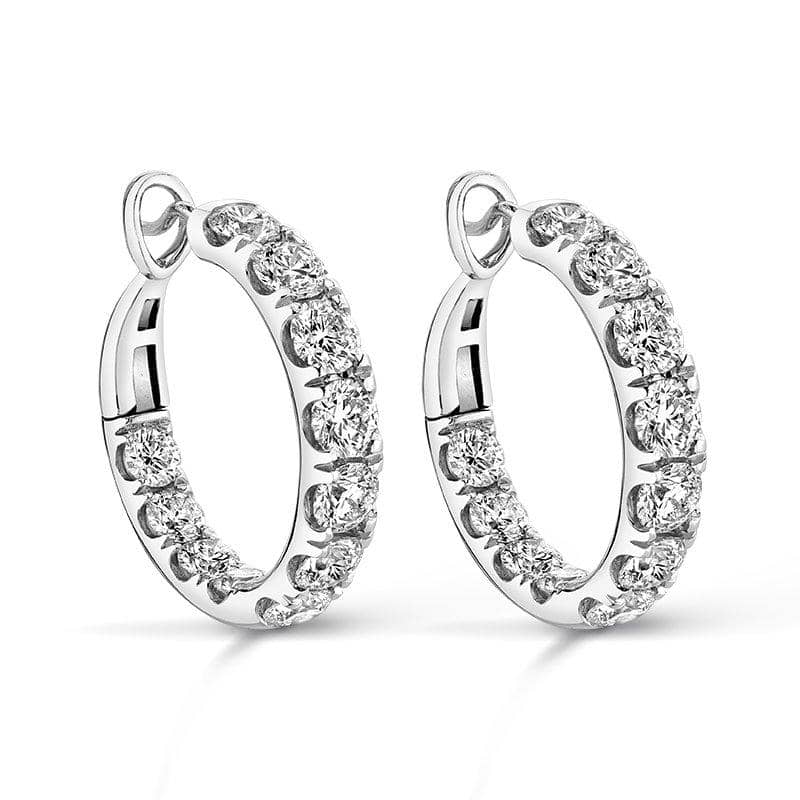 Diamond Hoop Earrings