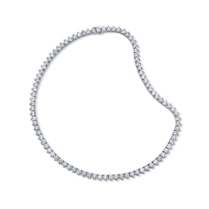 Bezel Set Diamond Tennis Necklace - The Clear Cut Collection