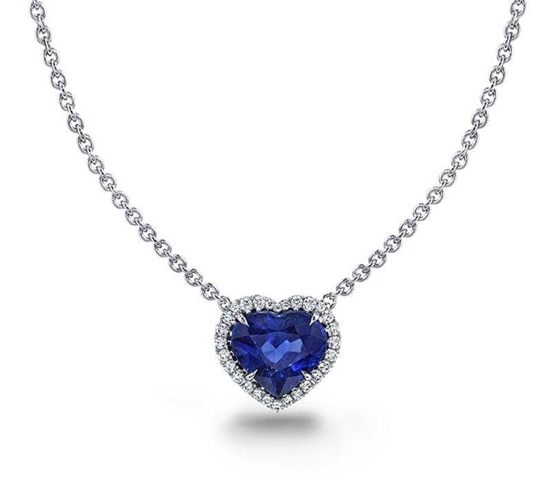 Sapphire Heart Necklace