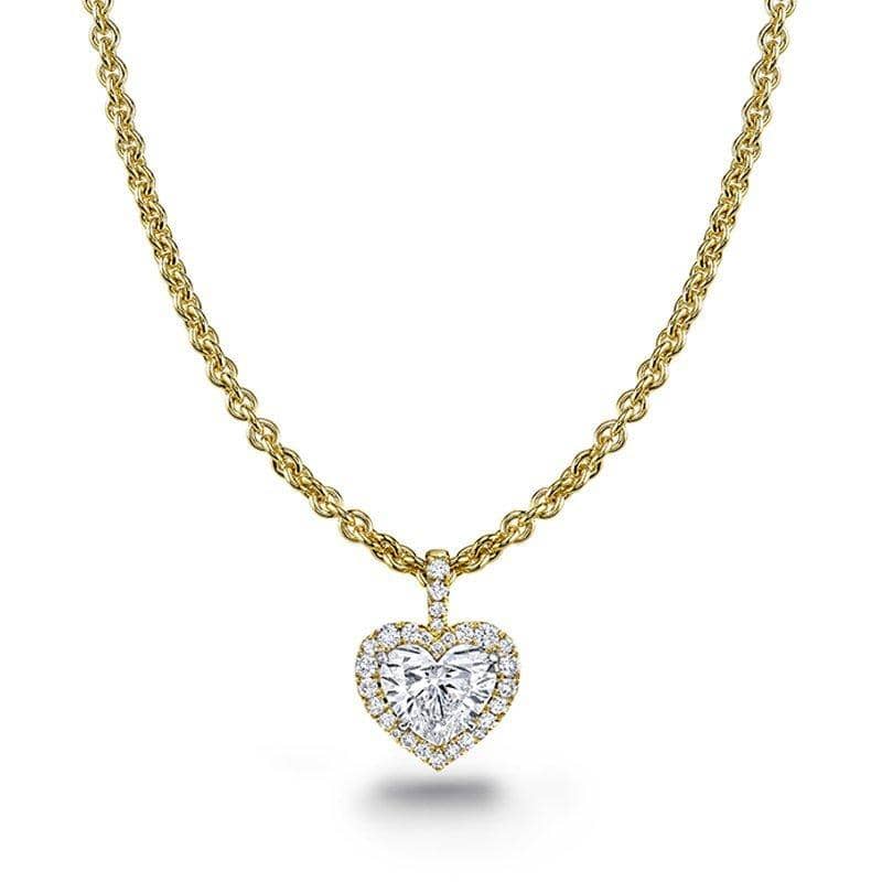 Heart Shaped Diamond Necklace