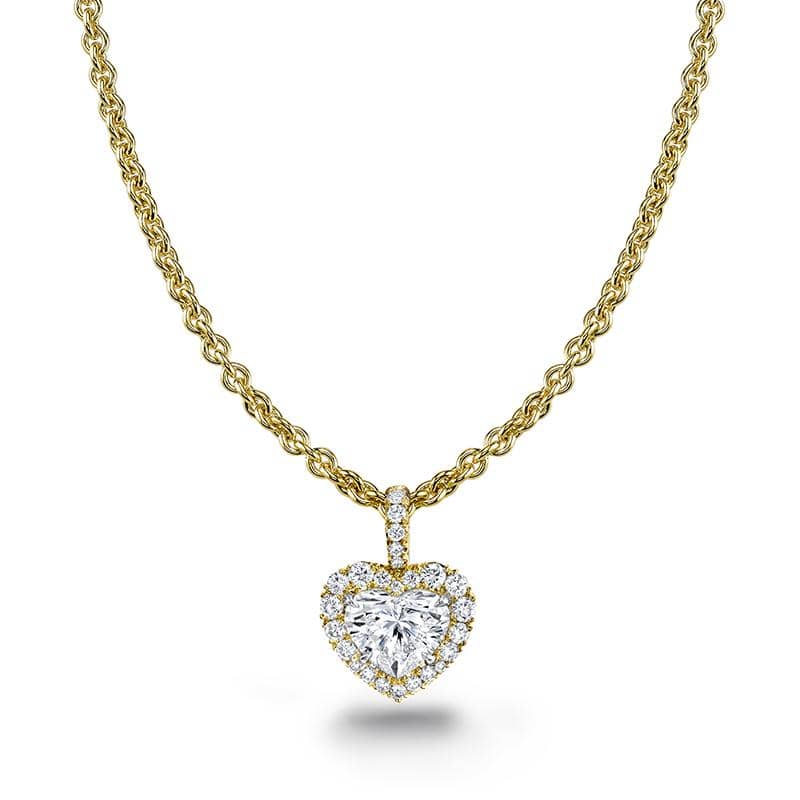 Heart Shaped Diamond Necklace