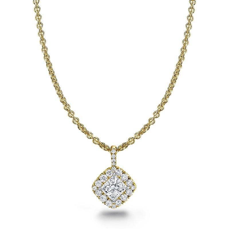 Princess Cut Diamond Necklace