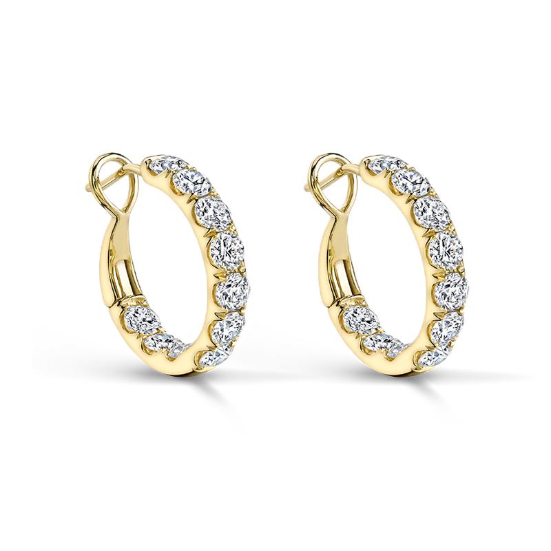 Diamond Hoop Earrings