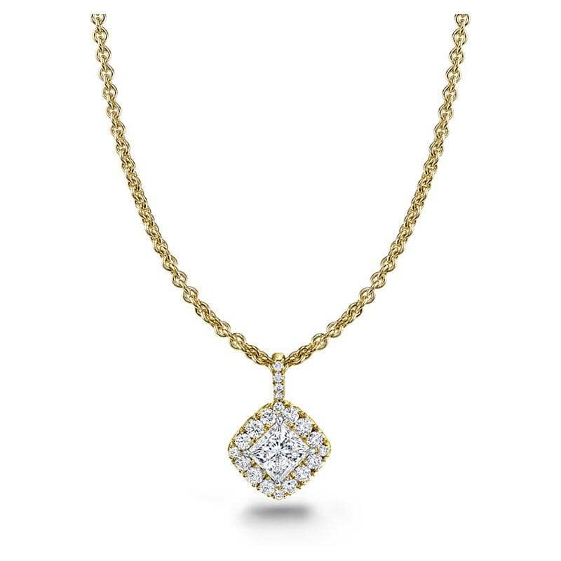 Princess Cut Diamond Necklace