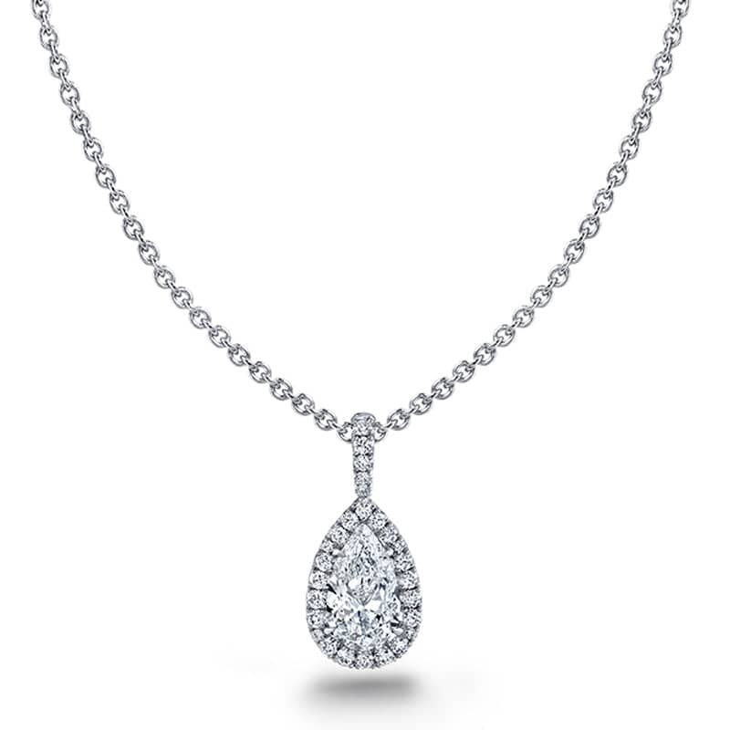 Pear Shaped Diamond Necklace