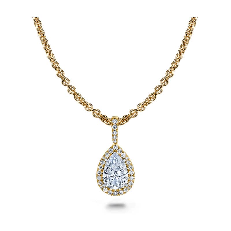 Pear Shaped Diamond Necklace