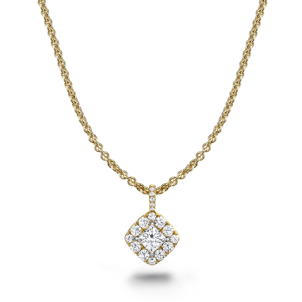 Princess Cut Diamond Necklace