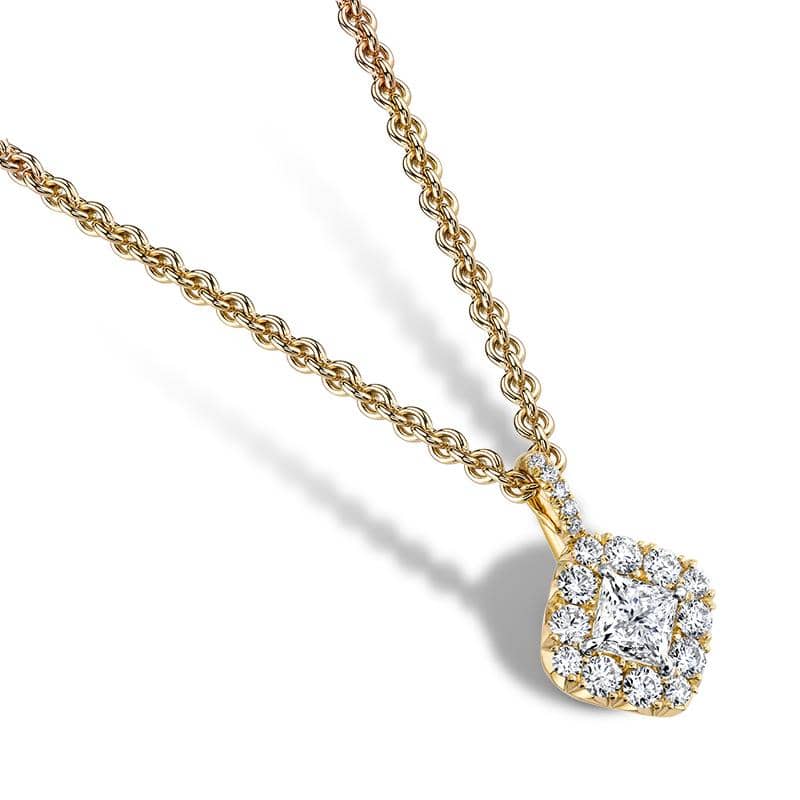 Princess Cut Diamond Necklace