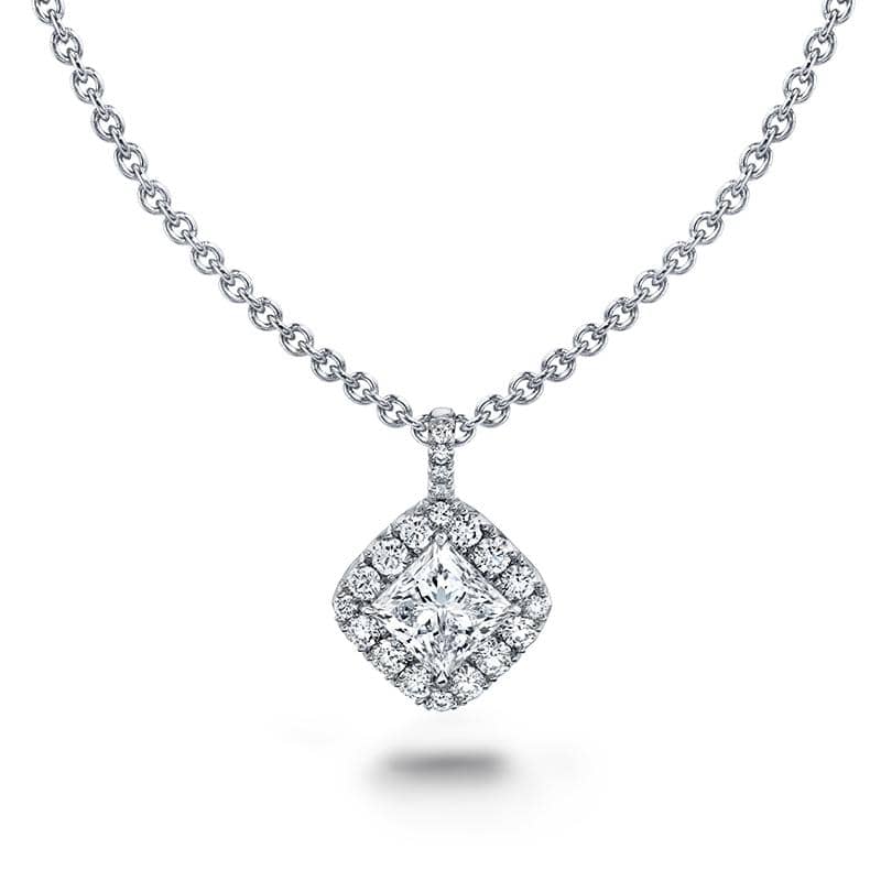 Princess Cut Diamond Necklace