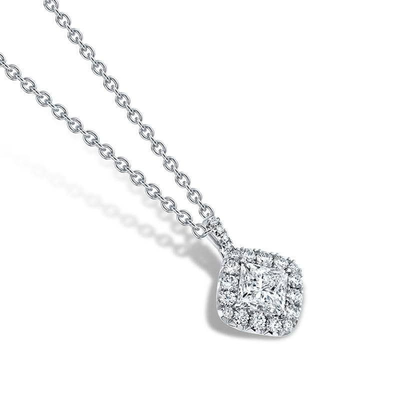 Princess Cut Diamond Necklace